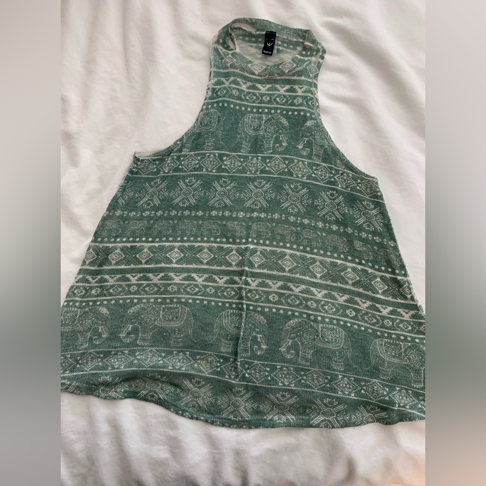 Elephant Print Tank Top